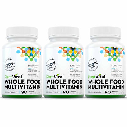 Plantvital Whole Food Multivitamin Fruit and Vegetable Supplements 270 Tablets
